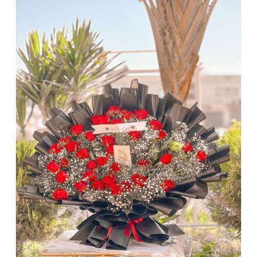 باقة 48 ورد احمر طبيعي