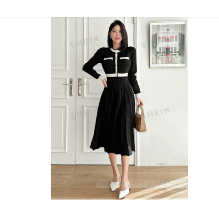 فستان بتصميم بدلة نسائية