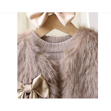 بدلة  فرو بنات 3قطع