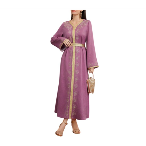 فستان عربي حزام ذهبي