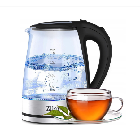 غلاية ماء  زجاج ستانلس ستيل