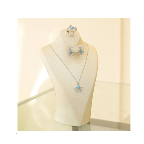  طاقم فضي زركون