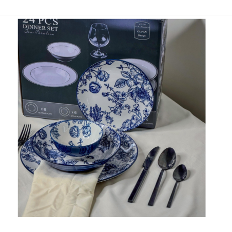 طقم صحون 6أشخاص 24 قطعة