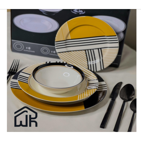 طقم صحون 6أشخاص 24 قطعة