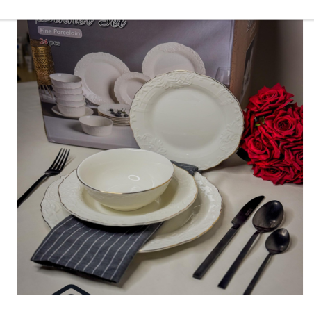 طقم صحون 6أشخاص 24 قطعة